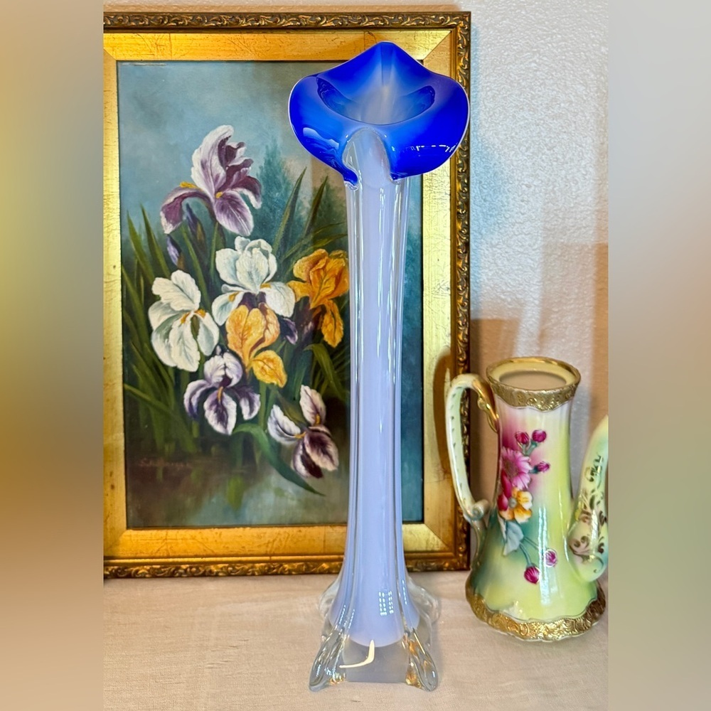 1960s Murano Jack in the Pulpit "Calla Lily" Glass Vase